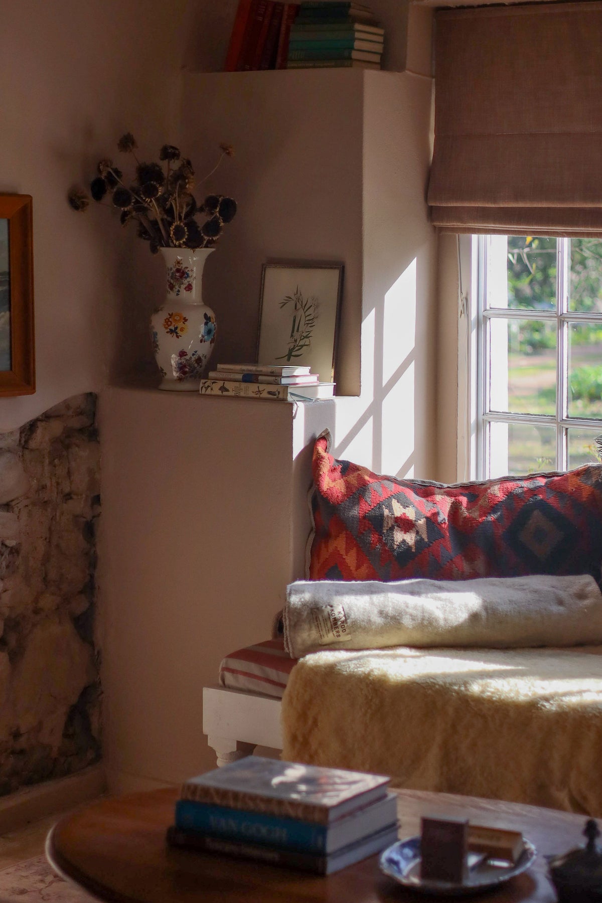 Sunny reading nook in Mr Bickerton’s Cottage