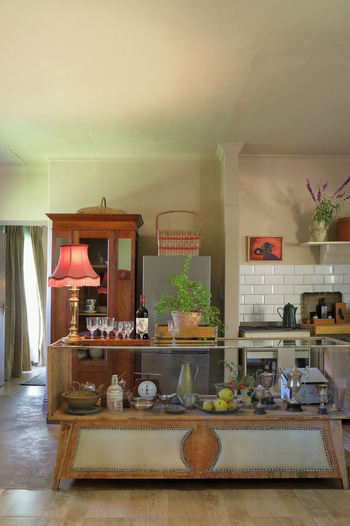 Open-plan living area at Olive Cottage