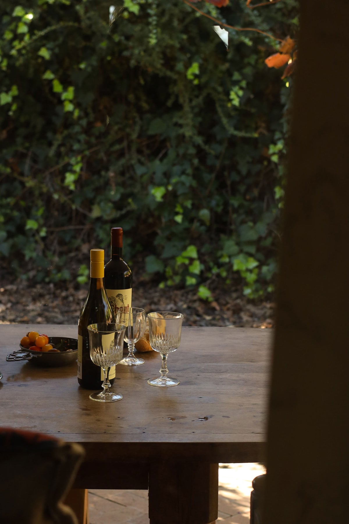 Private covered veranda and braai area at Olive Cottage