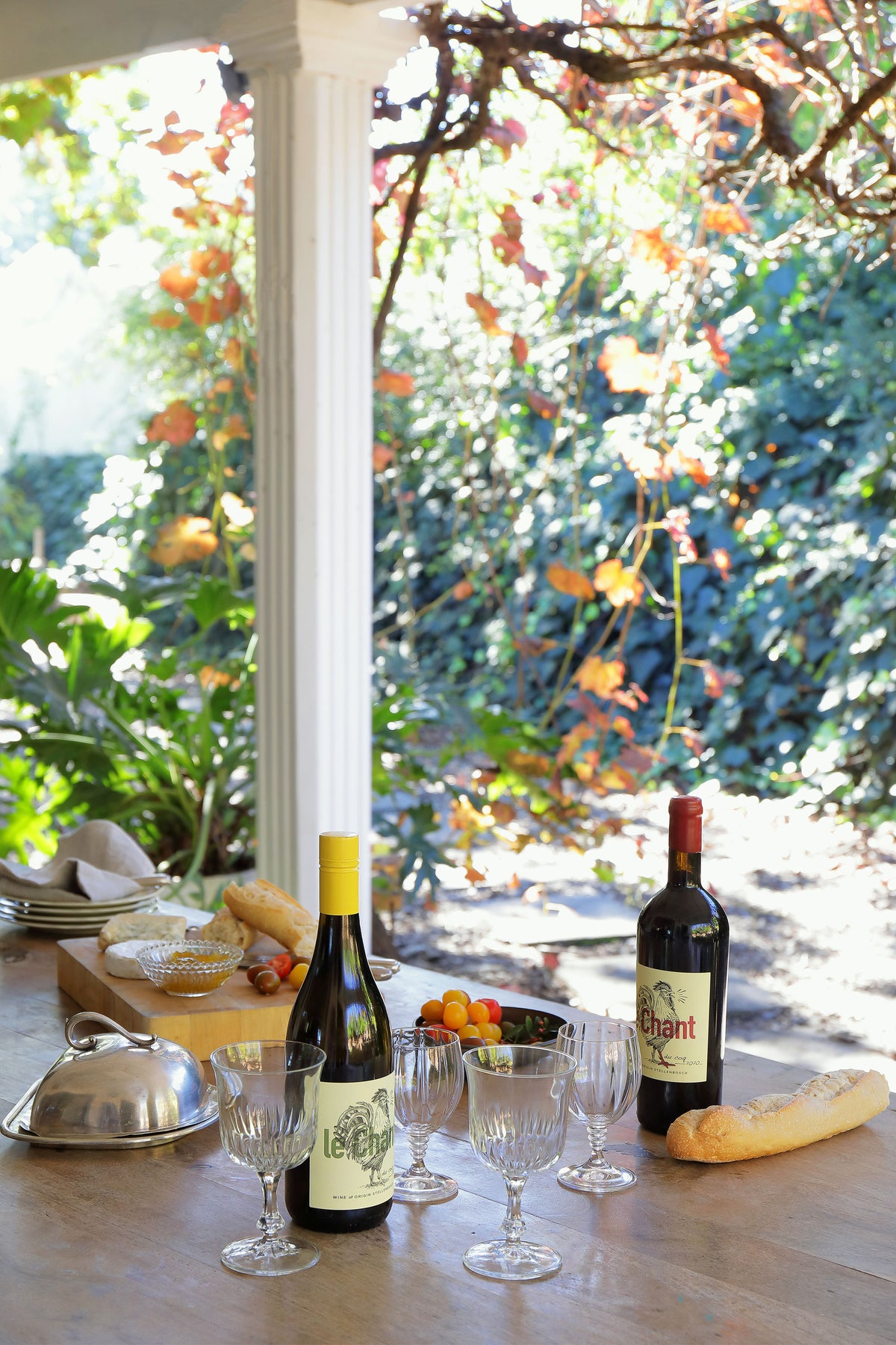 Private covered veranda and braai area at Olive Cottage