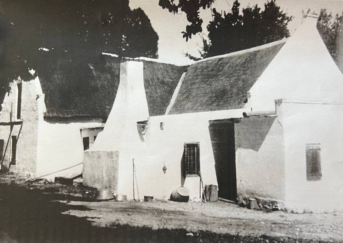 Black and White photo Manor house in the 1960's